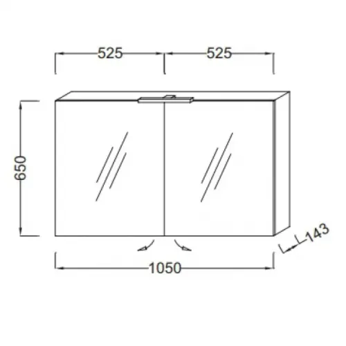 Зеркало Odeon Up 105х65 см, зеркальный шкаф, подсветка, серый дуб, с подсветкой EB787RU-E71 Jacob Delafon