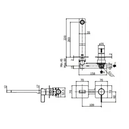 Смеситель для раковины Paffoni Rock RO105CR70
