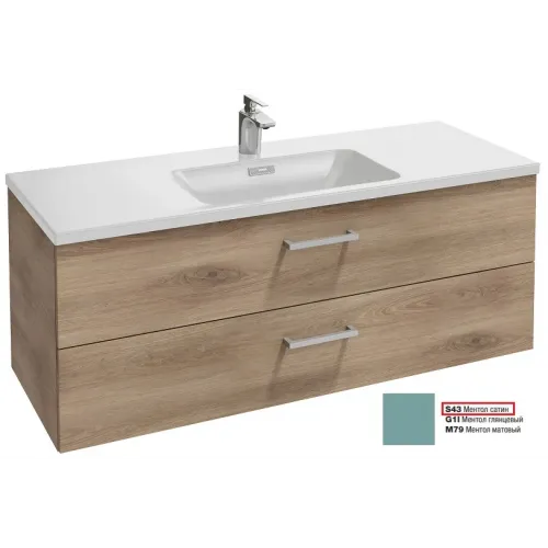 Модуль под раковину Vox 120х46х45,2 см, 2 ящика, прямоугольные ручки, ментол сатин EB2071-R2-S43 Jacob Delafon