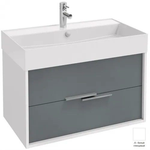 Модуль под раковину Vivienne 79,9х45,2х45,2 см, 2 ящика, белый глянцевый EB1667-J5-J5 Jacob Delafon