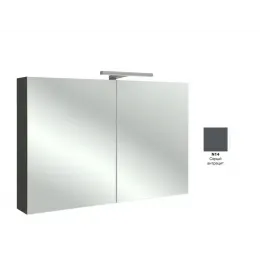 Зеркало 100х65 см, шкаф, серый антрацит, 2 стеклянные полки на отделение, с подсветкой EB797RU-N14 Jacob Delafon