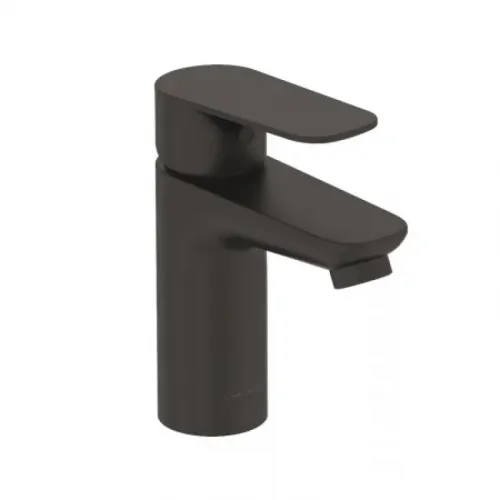 Смеситель для умывальника Oscar матовый, неповоротный излив, чёрный цвет, с донным клапаном E29842-BL Jacob Delafon