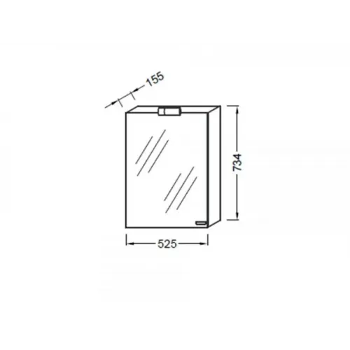 Зеркало Odeon Up 52,5х73,3 см, с подсветкой EB879-J5 Jacob Delafon