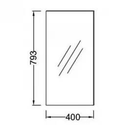 Зеркало Pop laminar 40х79,3 см, высокое EB407-NF Jacob Delafon