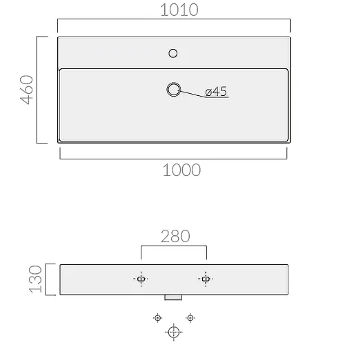 Раковина подвесная GALASSIA Meg11Pro 8937