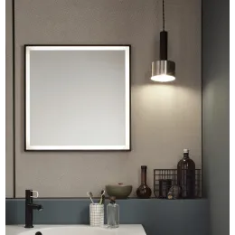 Зеркало 80х80 см, цвет рамы чёрный сатин, с подсветкой EB1435-S14 Jacob Delafon