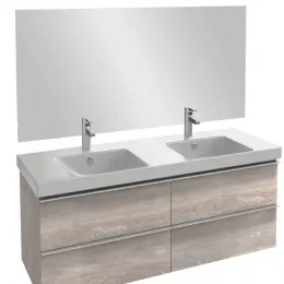 Комплект мебели для ванной Odeon Up 140 см, серый антрацит, подвесной монтаж E4779-00+EB997-N14+EB1190-NF Jacob Delafon