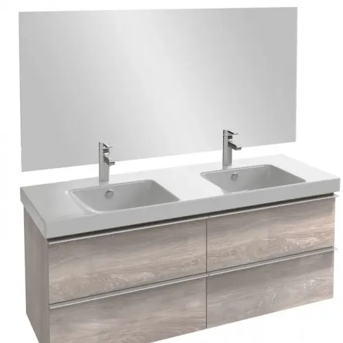 Комплект мебели для ванной Odeon Up 140 см, серый антрацит, подвесной монтаж E4779-00+EB997-N14+EB1190-NF Jacob Delafon