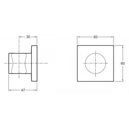 Держатель для лейки Modulo 6 см 8468D-CP Jacob Delafon