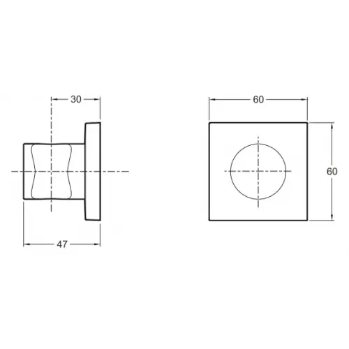 Держатель для лейки Modulo 6 см 8468D-CP Jacob Delafon