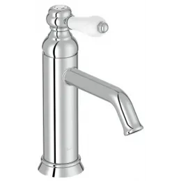 Смеситель для умывальника Louise неповоротный излив, хром / белый, без донного клапана E24360-CP Jacob Delafon