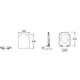 Сиденье для унитаза Struktura термодюр, с микролифтом, быстросъемное E70024-WTE Jacob Delafon