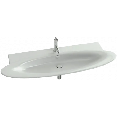 Модуль с раковиной Presqu'ile 130 см, 1 ящик, плавное закрывание, белый блестящий лак, подвесной монтаж E4435-00+EB1101-G1C Jacob Delafon