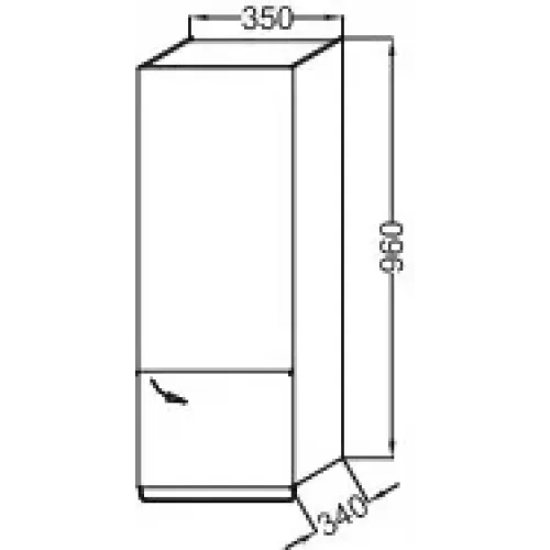 Шкаф Odeon Up 35х34х96 см, дуб шампань, зеркальная дверца, 1 ящик, 2 полочки, шарниры справа, правый EB893D-E19 Jacob Delafon
