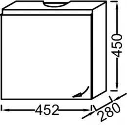 Модуль под раковину Odeon Up 45,2х28х45 см, шарниры слева, 1 дверца, белый EB999G-N18 Jacob Delafon
