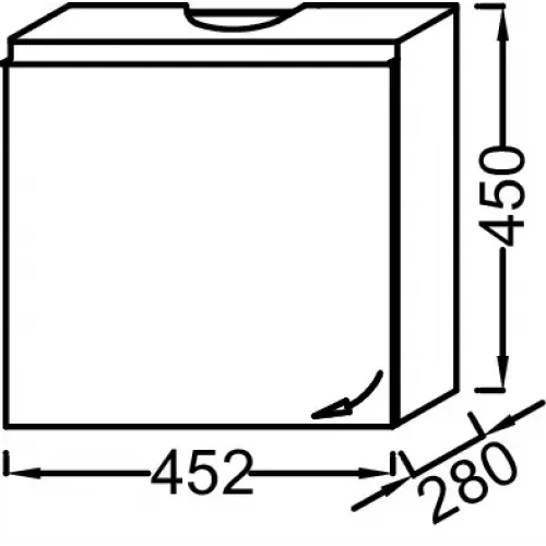 Модуль под раковину Odeon Up 45,2х28х45 см, шарниры слева, 1 дверца, белый EB999G-N18 Jacob Delafon