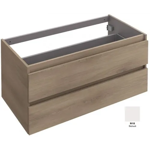 Модуль под раковину Parallel 100х50х44,6 см, 2 ящика, без отверстия для сифона, белый глянцевый EB1704-N18 Jacob Delafon