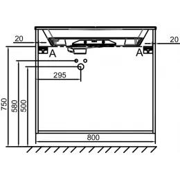 Модуль под раковину Odeon Rive Gauche 80х50,8х73,9 см, 3 ящика, белая глина сатин, ручки хром EB2532-R5-F84 Jacob Delafon