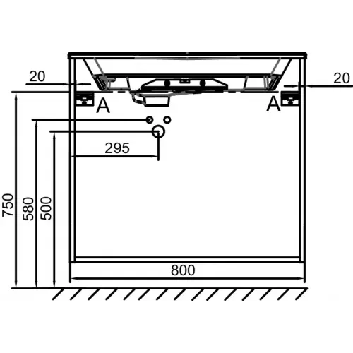 Модуль под раковину Odeon Rive Gauche 80х50,8х73,9 см, 3 ящика, белая глина сатин, ручки хром EB2532-R5-F84 Jacob Delafon