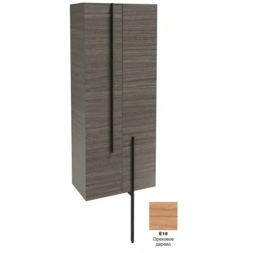Шкаф-колонна Nouvelle Vague 60х34х147 см, ореховое дерево, внутренний ящик, 3 полки, розетка и зеркало, реверсивная установка двери, подвесной монтаж EB3046RU-E16 Jacob Delafon