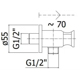 Шланговое подключение Paffoni ZSUP031NO