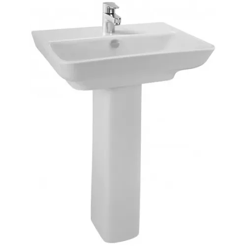 Подвесная раковина Struktura 65х48х13,3 см, с отверстием для смесителя, с отверстием перелива, санфарфор EGC112-00 Jacob Delafon