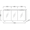 Зеркало 140х65 см, серый антрацит глянцевый, 3 дверцы, с подсветкой EB1370-442 Jacob Delafon