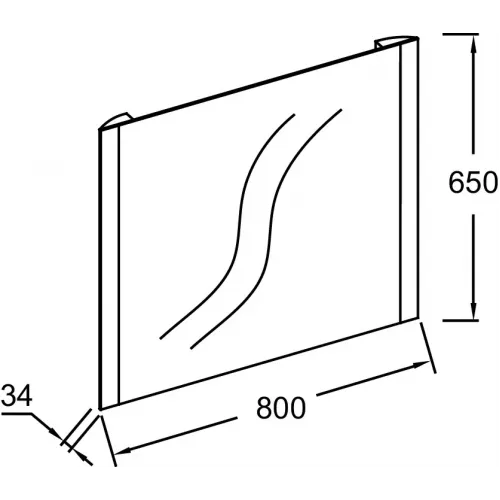 Зеркало 80х65 см, вертикальная подсветка, с подсветкой, с подогревом EB1472-NF Jacob Delafon