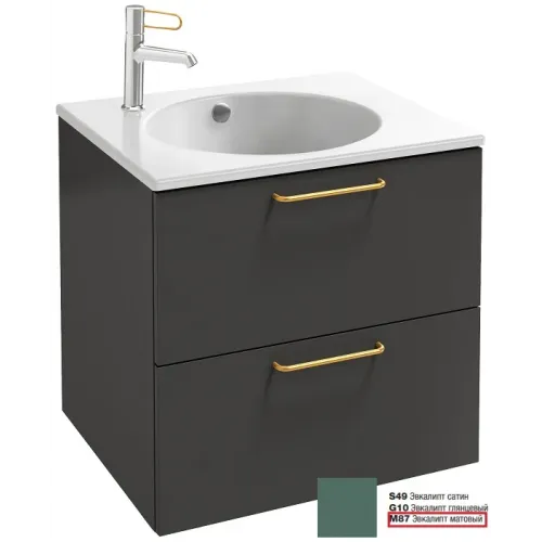 Модуль под раковину Odeon Rive Gauche 60х50,8х56,8 см, 2 ящика, эвкалипт матовый, ручки золото EB2520-R8-M87 Jacob Delafon