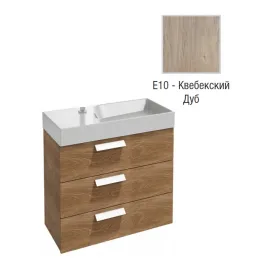 Модуль с раковиной Rythmik 80 см, столешница, квебекский дуб, подвесной монтаж EXO112-Z-00+EB1309-E10 Jacob Delafon