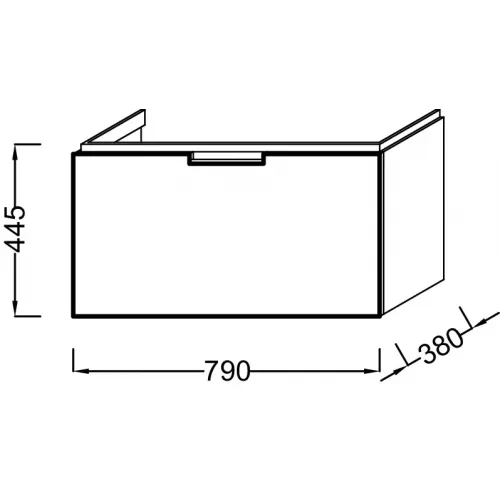 Модуль под раковину Reve 79х38х44,5 см, 1 ящик, оливковый матовый EB1131-R-M47 Jacob Delafon
