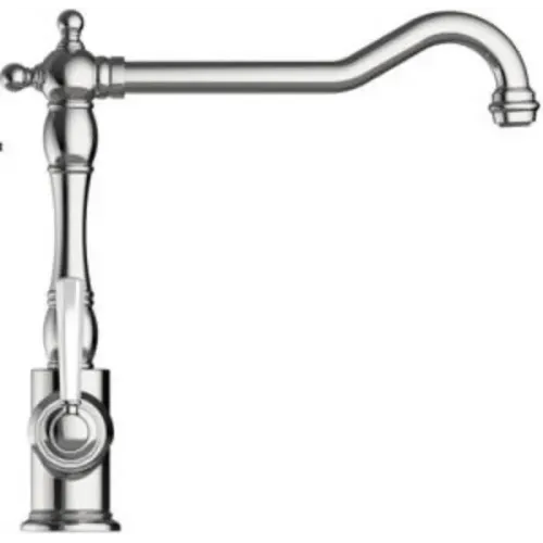 Смеситель для кухни Cleo матовый, стальной цвет, поворотный излив E24317-VS Jacob Delafon