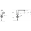 Смеситель для умывальника Composed неповоротный излив, без донного клапана E73050-ND-CP Jacob Delafon