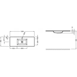 Мебельная раковина Vox 120,6х46,5 см, глянцевый коричневый EB2101-DD4 Jacob Delafon