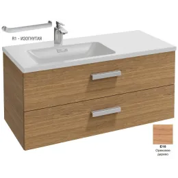Модуль под раковину Vox 100х46х45,2 см, ореховое дерево, под левостороннюю раковину, изогнутая ручка EB2075-R1-E16 Jacob Delafon
