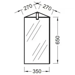 Комплект мебели для ванной Odeon Up 50 см, белый блестящий, с подсветкой, установка в угол, подвесной монтаж E4710-00+EB870-NF+EB864-G1C Jacob Delafon