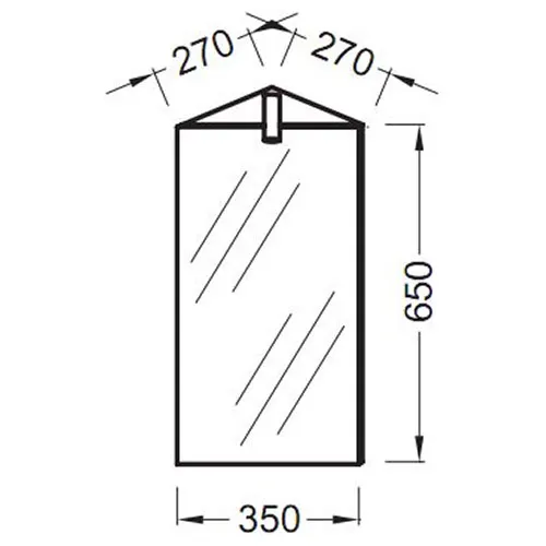 Комплект мебели для ванной Odeon Up 50 см, белый блестящий, с подсветкой, установка в угол, подвесной монтаж E4710-00+EB870-NF+EB864-G1C Jacob Delafon
