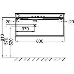 Модуль под раковину Nouvelle Vague 80х50,7х45,5 см, 2 ящика, пыльная роза глянцевый EB3030-G1H Jacob Delafon