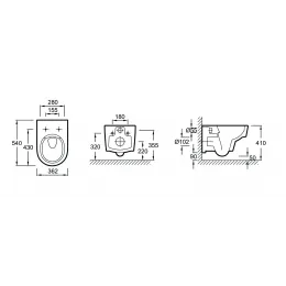 Комплект унитаза с инсталляцией Odeon Rive Gauche глубина унитаза 54см, клавиша хром глянец, с микролифтом, безободковый, быстросъемное E21745RU-00 Jacob Delafon