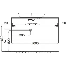 Комплект мебели для ванной Nouvelle Vague 100 см, пепельный матовый, 2 ящика с доводчиком, серая, без переливного отверстия, с подсветкой, подвесной монтаж EB3049-NF+EB3040-M77+EVI002-MG2 Jacob Delafon