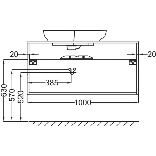 Комплект мебели для ванной Nouvelle Vague 100 см, пепельный матовый, 2 ящика с доводчиком, серая, без переливного отверстия, с подсветкой, подвесной монтаж EB3049-NF+EB3040-M77+EVI002-MG2 Jacob Delafon