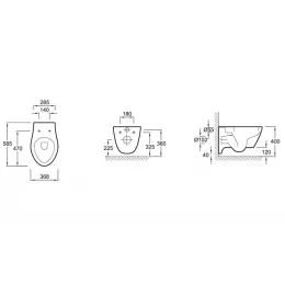 Комплект с инсталляцией Via с микролифтом E1744-00+713386 Jacob Delafon