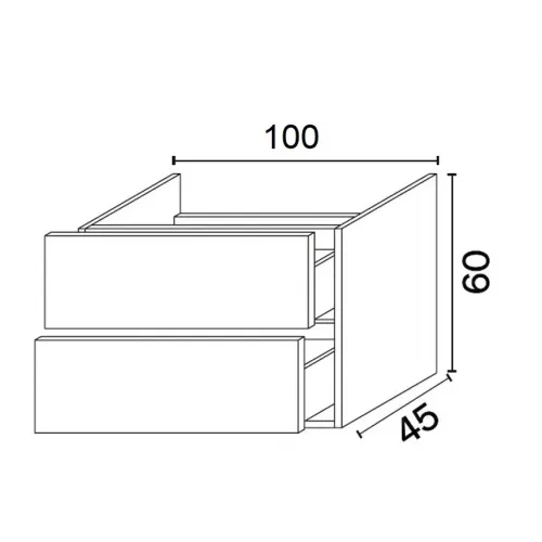 Тумба под раковину INDA Piccadilly 100 B174060LCBD