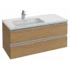 Модуль с раковиной Vox 100 см, 2 ящика, плавное закрывание, раковина-столешница, светлое дерево, подвесной монтаж EB2025-RA-E16+EXAC112-Z-00 Jacob Delafon