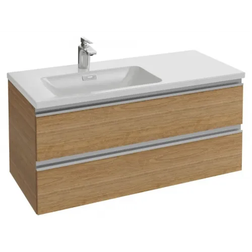 Модуль с раковиной Vox 100 см, 2 ящика, плавное закрывание, раковина-столешница, светлое дерево, подвесной монтаж EB2025-RA-E16+EXAC112-Z-00 Jacob Delafon