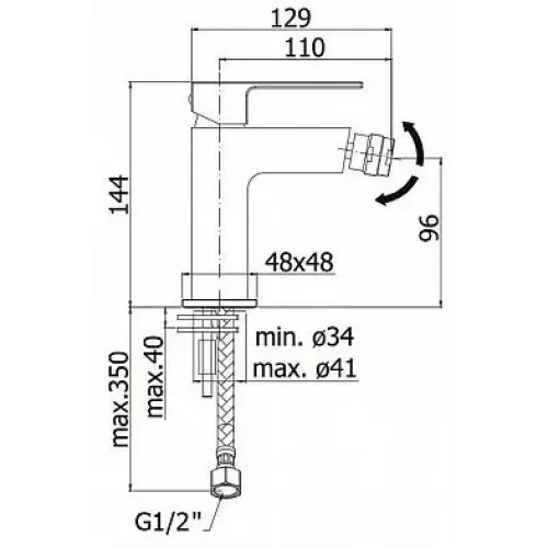 Смеситель для биде Paffoni Elle EL131NO