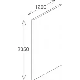 Декоративная панель на стену Panolux 120х233,5 см, облачно-серый/металлический серый E63000-D29 Jacob Delafon
