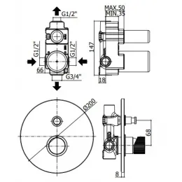 Смеситель для душа Paffoni Jo JO015CR