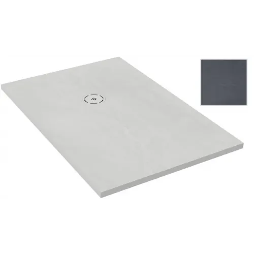 Поддон Singulier 120х90х3 см, серый сланец, матовый, антискользящее покрытие, прямоугольный, Neoroc E67023-NAD Jacob Delafon