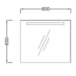 Зеркало 80х65 см, с подсветкой, с подогревом EB1413-NF Jacob Delafon